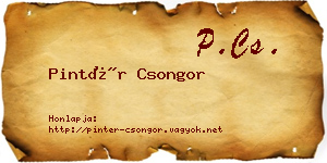 Pintér Csongor névjegykártya